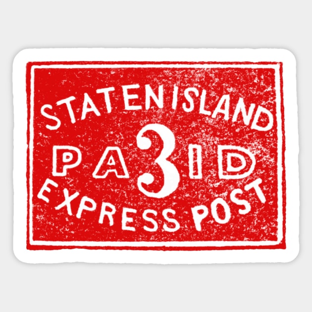 1849 Staten Island Express Post Sticker by historicimage